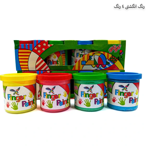 رنگ انگشتی 4 رنگ توتو